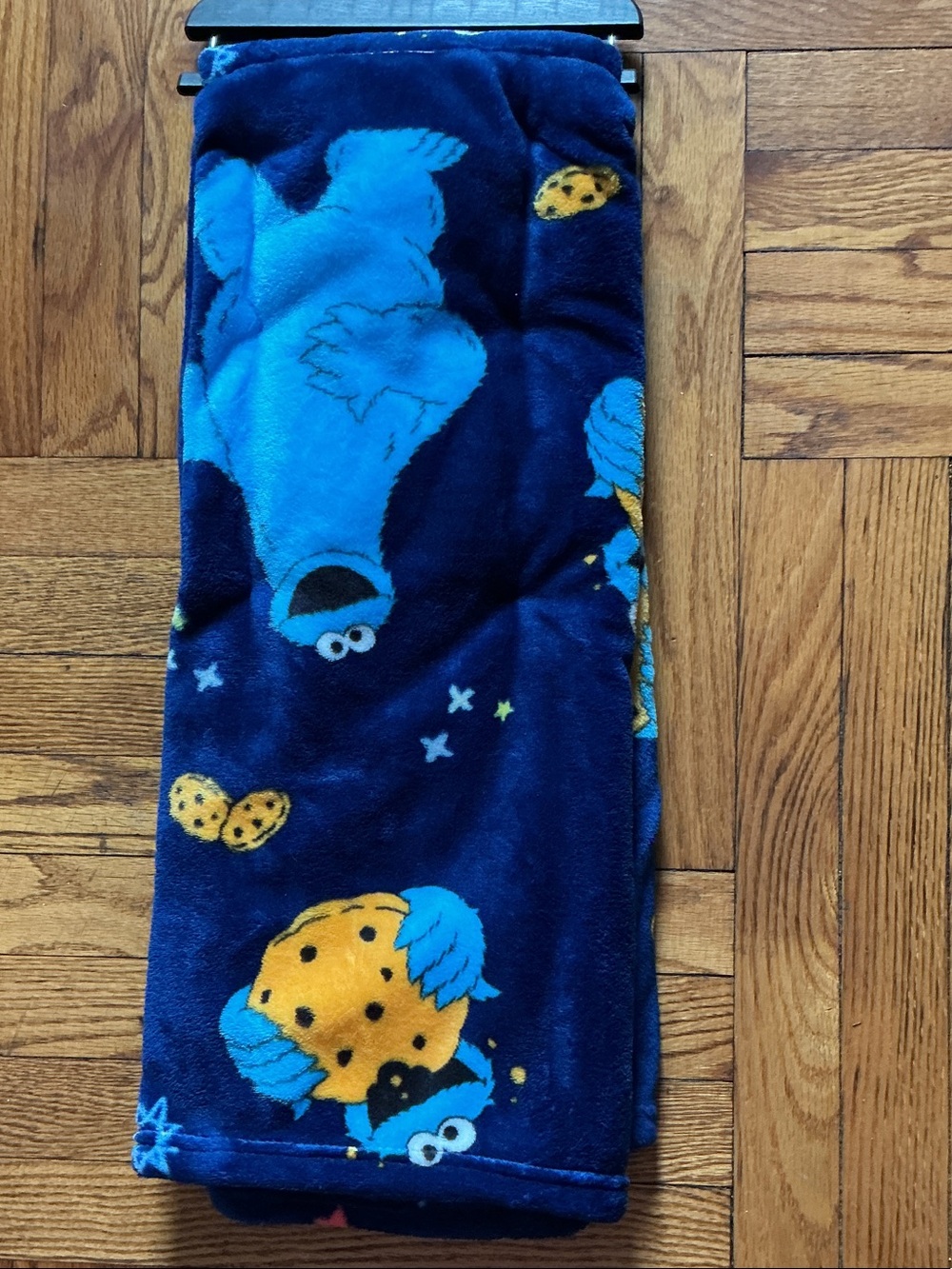 Sesame Street Blue and Yellow Cookie Monster Plush Throw